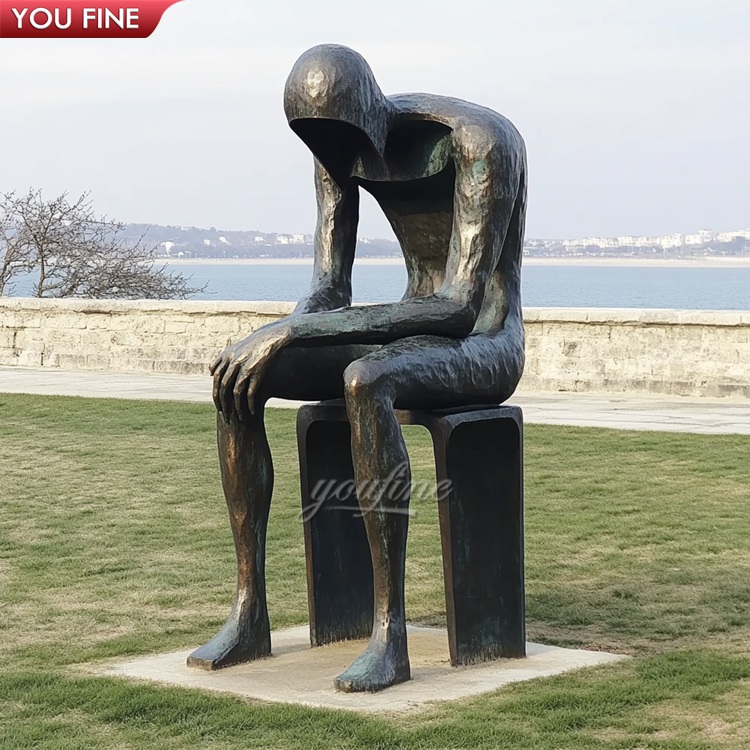 彫刻像に座っている屋外公園ガーデンブロンズ中空男性| Alibaba.com