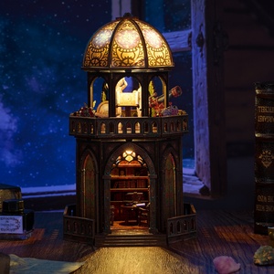 Kit de montage DIY fait main KT08 Observatoire <span class=keywords><strong>BookNook</strong></span>, Puzzle 3D en bois, Kit de maison miniature, Décoration intérieure, Cadeau - Product Image 6