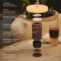 Lampe de chevet moderne en marbre, lampe de chevet LED, lumière chaude, abat-jour en forme de dôme pour chambre à coucher, veilleuse