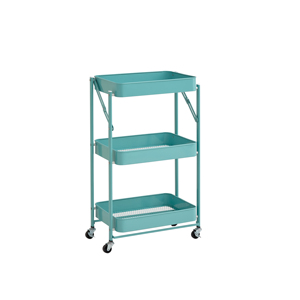 Herramienta portátil personalizada, carro de cajones de almacenamiento rodante plegable de <span class=keywords><strong>3</strong></span> niveles BSCI - Product Image 3