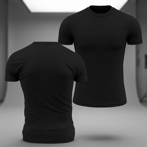 Lot de 5 T-shirts de sport pour hommes, coupe ajustée, tricotés, à compression, manches courtes, séchage rapide, respirants, pour l'entraînement, entrepôt USA - Product Image 3