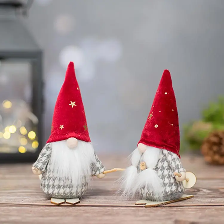 Gnomes Plush Dolls Standing Faceless Christmas Doll Children Gift With Short Leg Indoor Christmas Decoration Christmas Toy