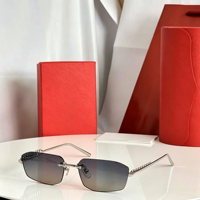 Lunettes de soleil personnalisées, nouvelles, beige et orange, monture carrée intégrale, verres dégradés, métal, style européen et américain, protection UV400, unisexe