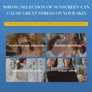 Organic Sunscreen SPF 50 Moisturizing Whitening Hyaluronic Acid Air Sunscreen Best Sunscreen OEM And ODM