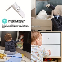 Vente en gros de produits pour bébés Serrure de sécurité en plastique pour bébés Verrouillage d'armoire pour enfants Adhésif