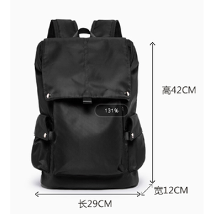 Custom <b>Black</b> Waterproof Oxford Fabric Laptop Sports <b>Backpack</b> Multipurpose Outdoor Bag for Men for School & Business Use - Product Image 6