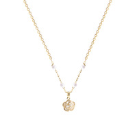 Vente en gros de colliers en zircon blanc en forme de camélia, imitation perle, tempérament élégant, pendentif mode étanche pour mariage