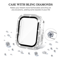 Luxus harte PC-Beschichtung Ap Uhren abdeckung Diamant Premium-Gehäuse für Apple Watch Serie 7 41 45 mm