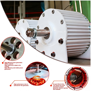 Générateur à aimants AC triphasé 4000W 48V 96V, moteur basse vitesse haute efficacité 500 tr/min pour générateur éolien DIY 4KW KL4000 4000W 48 - Product Image 3