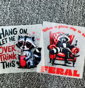 <span class=keywords><strong>Pegatinas</strong></span> de Transferencia Térmica DTF Personalizadas con Diseño de Mapache Travieso y Satírico, Listas <span class=keywords><strong>para</strong></span> Imprimir en <span class=keywords><strong>Ropa</strong></span> - Product Image 3