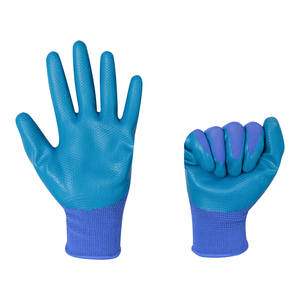 Guantes de látex resistentes al desgaste, Guantes Recubiertos de goma de seguridad de nailon, calibre 13, guantes de látex de 60 g/par para trabajo pesado - Product Image 4