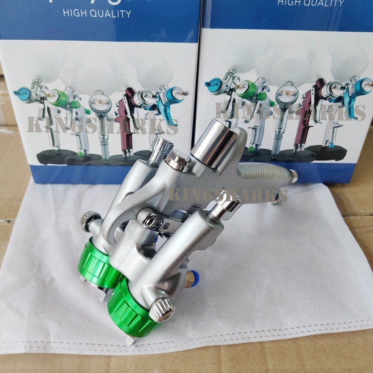 Double Nozzle,Dual Heads,Two Component,Mirror Effect,Silver,Chrome