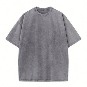 Custom Logo Vintage Acid Washed T <b>Shirt</b> Men Distressed Heavyweight Cotton Blank Oversized Tshirt High Quality 100% Cotton - Product Image 3