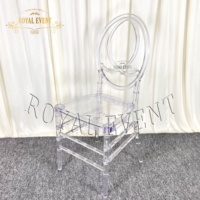 Chaise Napoléon en résine transparente, chaise Chiavari transparente en acrylique Phoenix pour événements, vente en gros et location