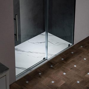 Base de <span class=keywords><strong>Ducha</strong></span> con Drenaje en el Extremo, Diseño Nuevo, con Colocación de Drenaje Reversible, Acceso para Sillas de Ruedas, Perfil Bajo, Blanco Carrara - Product Image 2