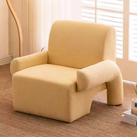 Fauteuil de salon de style nordique, fauteuil de détente, fauteuil de chambre à coucher, canapé simple