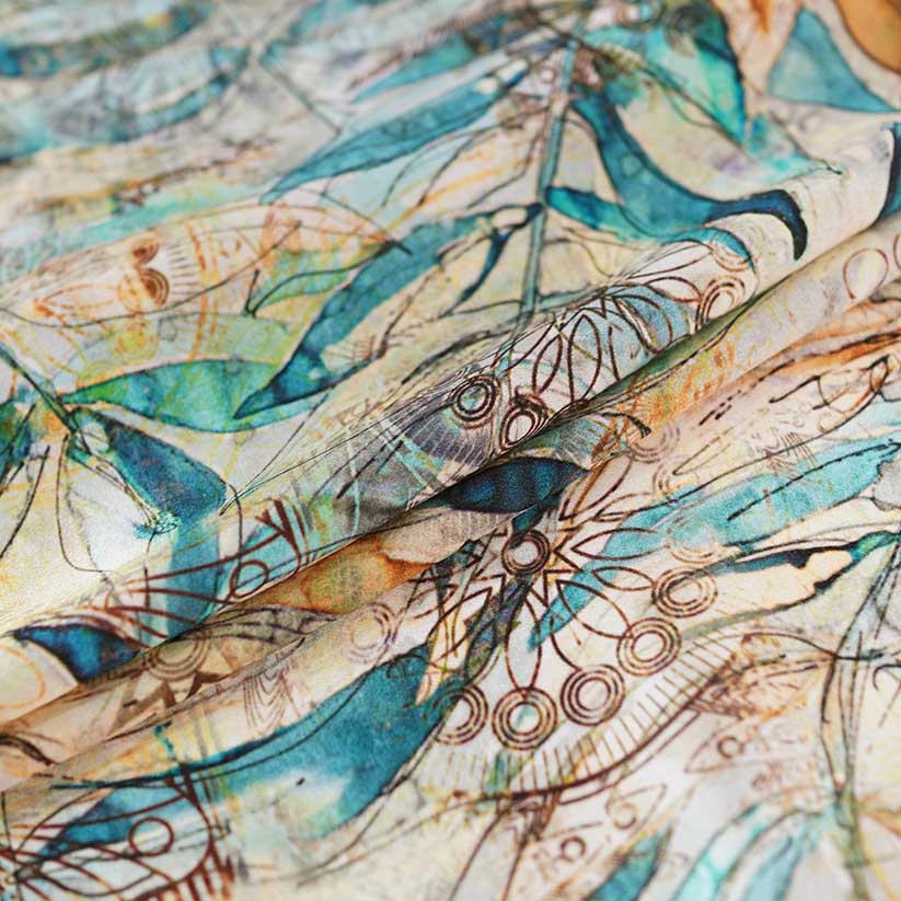 100% натуральная ткань Lyocell с цифровой печатью для гавайской рубашки