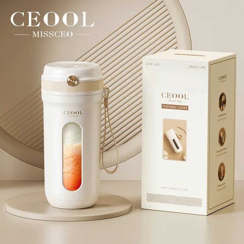 Ceool Mini Exprimidor de Jugo Fresco Mixeur Botella Mezcladora de Frutas Licuador Licuadora Portatil Smoothie Licuadora Portátil