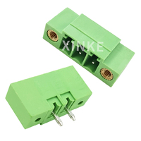 Connecteur de borne enfichable à broche femelle à angle droit de pas de 3.81mm avec brides de verrouillage