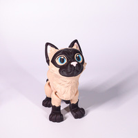 Service d'impression 3D à la demande, figurine de chat caméléon articulée personnalisée, articulations flexibles, PLA PETG, vente en gros, OEM