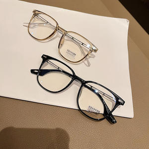 Monture de lunettes rectangulaire Qianai Tr90 anti-lumière bleue unisexe, monture complète, verres en acrylique T3 2166 - Product Image 5