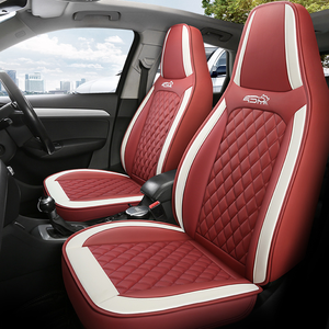 Housse de siège de voiture universelle quatre saisons en cuir PU avec <span class=keywords><strong>coussin</strong></span> d'appui-tête intégré, résistante à l'usure et tendance - Product Image 6