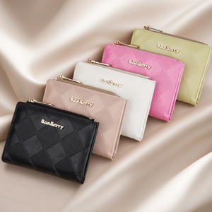 Billetera Cuero Mujer <span class=keywords><strong>Dama</strong></span> Baellerry Pu cuero Rfid tarjetero monedero Mujer pequeño compacto plegable con bolsillo para monedas con cremallera - Product Image 2