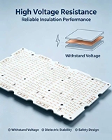 PCB en aluminium LED personnalisé, épaisseur 1,2 mm, cuivre 35 µm, MCPCB pour éclairage LED