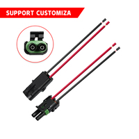 Kabel Konektor Pigtail 15CM 2 Pin Jantan Betina Berjaket PVC Konduktor Tembaga Berlapis Timah untuk Lampu LED Strip