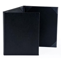 Porte-menus pliables en cuir PU Yimi 8,5*11 pouces avec languettes d'angle pour les cafés et les restaurants