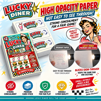 Cartes à déchirer double face sur le thème Lucky Diner, design animé amusant, cartes à gratter gagnantes, vente en gros directe usine