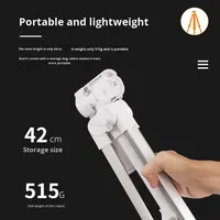 Support de téléphone en alliage d'aluminium, trépied pour projecteur mobile, support réglable pour la diffusion en direct, montage stable pour une utilisation en extérieur