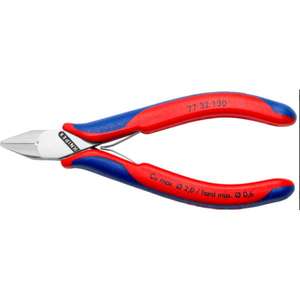 KNIPEX - 77 32 130 Alicates de corte diagonal para electrónica con cabeza puntiaguda-EAN 4003773089186 ALICATES Y CORTADORES ELECTRÓNICOS - Product Image 1