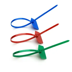 220mm Plastic Nylon Custom Zip Tags Tie Writeable