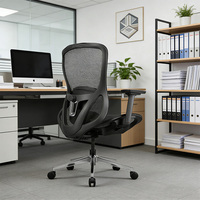 Chaise de bureau moderne à dossier moyen, réglable, exécutive, commerciale, en maille, ergonomique