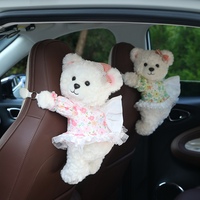 Support de mouchoirs de voiture en peluche de luxe personnalisé, boîte à mouchoirs douce en forme d'animal, vente en gros OEM/ODM
