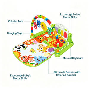 <span class=keywords><strong>Tapis</strong></span> d'éveil musical pliable pour bébé avec piano à pédales et arche d'activités – Offre spéciale - Product Image 4