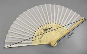 Nuevo Producto: Abanicos Plegables de Bambú Estilo Japonés Blancos para Decoración de Bodas de Verano - Product Image 6