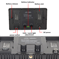 Éclairage LED-600 Professionnel pour Vidéo et Photographie, 40W Dimmable 3200-5600K, pour Studio Diffusion en Direct Maquillage Photo