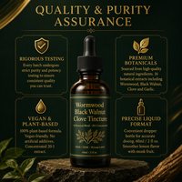 Teinture Liquide Nettoyante à l'Armoise, Noyer Noir et Clou de Girofle pour Usage Humain, Extrait Herbal à Usage Interne, Usine GMP, OEM, ODM