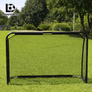 Porta da Calcio Pieghevole in Alluminio con Rete Bersaglio Rimovibile, Telaio per Allenamento Calcistico per Adolescenti e Scuole - Product Image 1