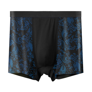 Caleçon Boxer Homme Grande Taille XXXXL Imprimé Taille Mi-Haute en Polyester/Coton Respirant Tricoté Grande Taille Lavable en Machine Frais et Confortable - Product Image 1