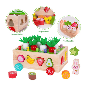 Jouets éducatifs en bois Montessori pour bébés garçons et filles de 1, 2 et 3 ans, jouets de tri de formes, cadeaux d'anniversaire pour enfants - Product Image 6