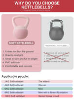 EIGFOH Espagne En Stock – Kettlebells de Luxe pour Entraînement de Force et Fitness, 2-12kg, PVC Souple, Acier, Sable – Ensembles de Kettlebells – Livraison Rapide