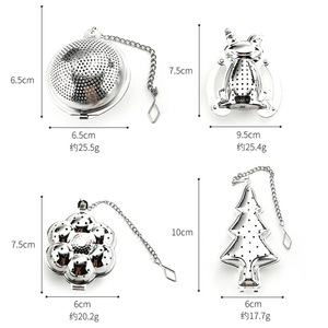 <b>Tea</b> <b>Infuser</b> 304 Stainless Steel With Chain Polished Silver Creative <b>Tea</b> Strainer For Brewing - Product Image 2