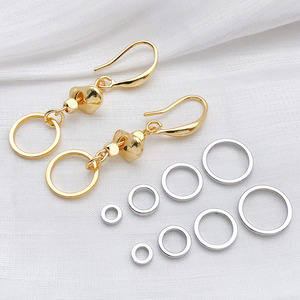 Colgante de anillo cerrado de aleación de zinc chapado en oro, accesorios de joyería DIY de tamaño mediano para proyectos creativos - Product Image 4