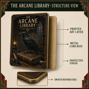 The Arcane Library Premium - Carte Collezionabili in Metallo a 3 Strati - Arte Fantasy Scura Squisita con Finitura in Oro 24K e Confezione Regalo di Lusso - Product Image 5