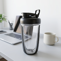Bouteille d'eau en plastique sans BPA FX Factory, best-seller, 400 ml, shaker, gourde de sport pour la gym