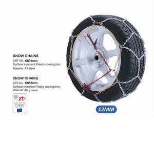 שרשראות שלג סגסוגת פלדה kn12mm-משיכה מתכת כבדה למכוניות/משאיות/כלי רכב מחוץ לכביש (חירום חורף) - Product Image 3