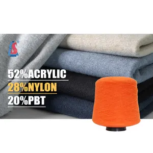 SALUD Hot Selling 28S/2 52% Acrylic 22% nylon 28% PBT Angola Weaving Knitting Blended Fancy Core Spun Yarn